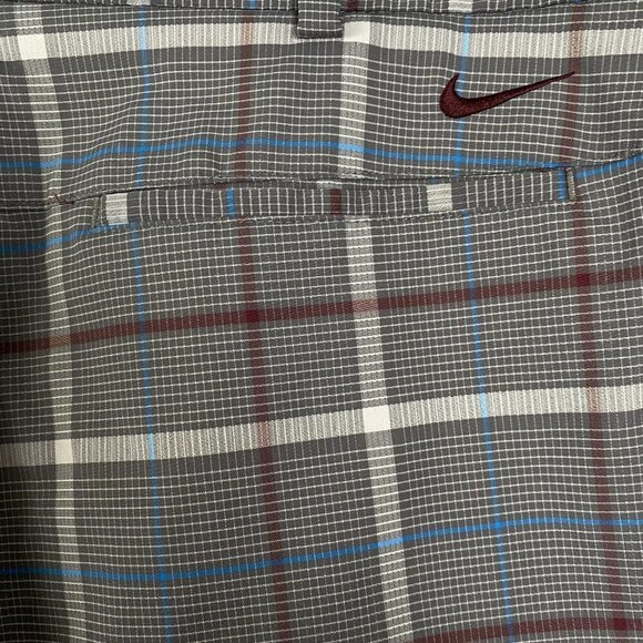 Nike Golf Shorts‎ Multicolored Plaid Polyester Spandex Men's Size 36 - Picture 5 of 10